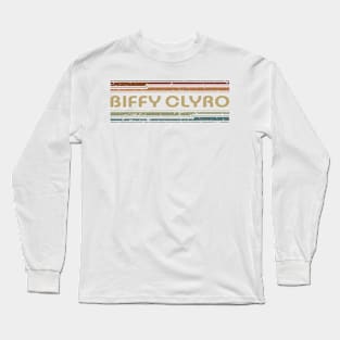 Biffy Clyro Retro Lines Long Sleeve T-Shirt